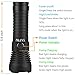 TATTU U3 UV Flashlight Rechargeable 395nm Black Light Torch Blacklight 10W Ultraviolet LED Lamp with Micro USB Charging Cable