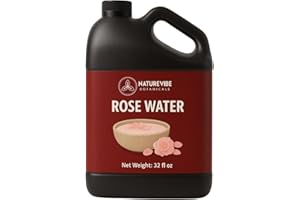 Naturevibe Botanicals Pure Rose Water Toner 32 oz Hydrating Facial Mist & Hair Spray | 100% Natural, Alcohol-Free Skin Care & Makeup Setting Spray