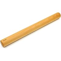 Bamber Wood Rolling Pin for Baking Wooden Pastry Pizza Dough Roller, 17-1/3 Inch by 1-3/5 Inch