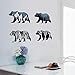 MLM Snow Mountain Forest Silhouette Polar Bear Wall Sticker Animal Wall Decal for Living Room Porch Children Bedroom Study Classroom Nursery Kids Room Décor (Bear)