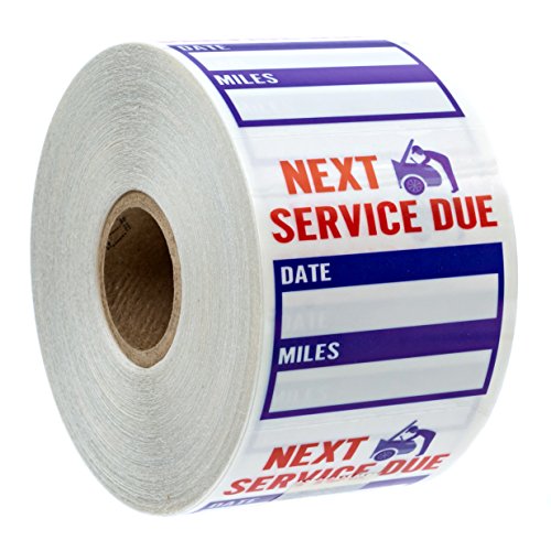 Oil change/service reminder stickers (500 stickers)