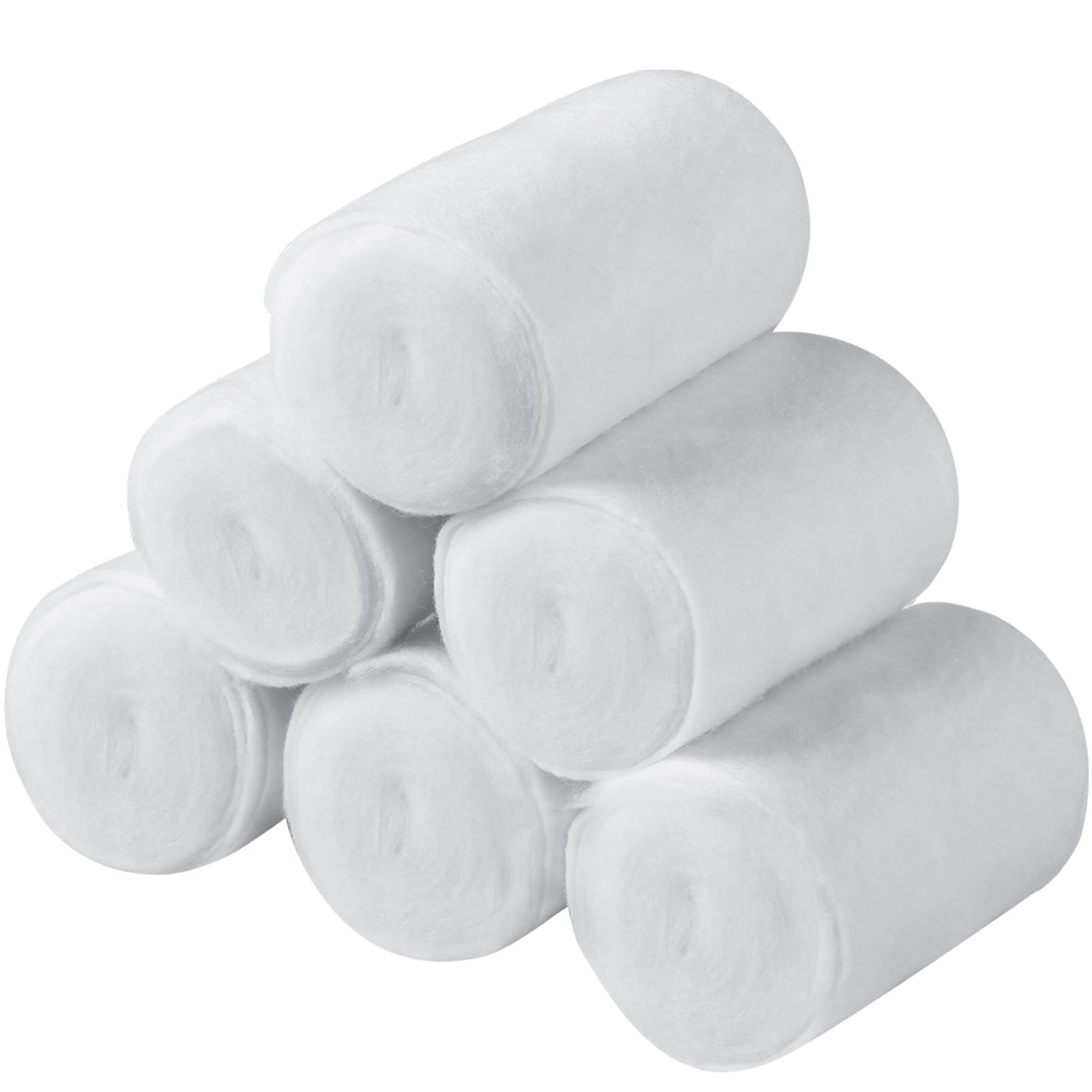 Nuanchu 6 Rolls Cast Padding Soft Individual Pack Padding Use with Plaster Cloth Gauze Bandage for Halloween Wrap Bandage Art Projects, Body Casts, Mask Making, Hobby Craft(4 Inch X 8.8 ft)