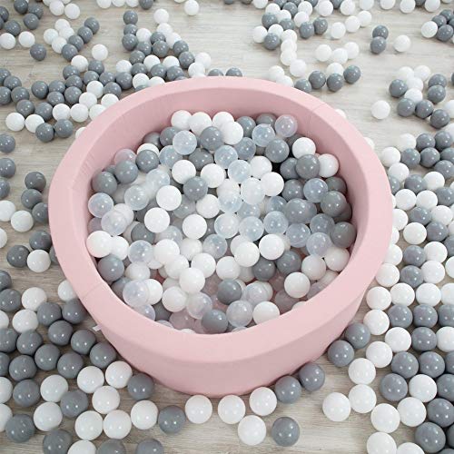 Wonder Space Soft Pit Balls, Chemical-Free Crush Proof Plastic Ocean Ball, BPA Free with No Smell, Safe for Toddler Ball Pit/ Kiddie Pool/ Indoor Baby Playpen, Pack of 100 (Light Grey, 2.75IN) - Thumbnail 3