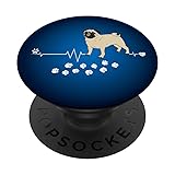 Pug Dog Heartbeat Gift Dogs Breed Pop Socket