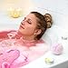 Joojoo Bath Bombs - SIX EXTRA LARGE 4.5 oz Ultra Lush Fizzy Bath Bombs Per Bath Bomb Kit-- Handmade In USA - Lavender, Moonlight & Roses, Cucumber Melon, Crazy Love, Petal Dance, Kiss Me