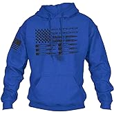 Vdnerjg Mens Hoodies Long Sleeve American Flag Graphic Drawstring Hooded Pullover Sweatshirts