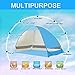 Rhorawill Automatic Pop Up Beach Tent: 2-3 Persons, Easy Set Up, Durable Stable Shade Shelter With Sun UV Protection For Privacy At The Seaside, Park, Yard, Lightweight And Easy To Fold Canopy, Blue