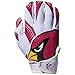 Franklin Sports Arizona Cardinals Youth NFL Football Receiver Gloves - Receiver Gloves For Kids - NFL Team Logos and Silicone Palm - Youth M/L Pair