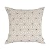 Elviros Cotton Linen Home Decorative Throw Pillow Case Cushion Cover for Sofa Couch, Black Geometric Lines, 18