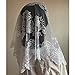 Spanish Mantilla Triangular Mantilla Lace Head Covering Mass Catholic Church Veil (White), 120cmx60cm