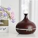 Aromatherapy Essential Oil Diffuser, GOOLOO 300ml Wood Grain Ultra Quiet Ultrasonic Air Aroma Cool Mist Humidifier with 7 Color Night Light, 4 Timer Settings, Waterless Auto Shut-off