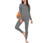 American Trends Womens Thermal Underwear Set - Long Johns for Base Layer Women with Fleece Lined for Winter-Warm Loungewear