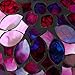 Lily's Home Colorful Mosaic Glass Gazing Ball, Designed with a Stunning Holographic Petal Mosaic Pattern to Bring Color to Any Home and Garden, Red, Blue & Purple (10 Inches Dia.)