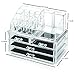 Be Lifes - Acrylic Makeup Organizer - Jewelry & Cosmetic Organizer - Acrylic Makeup Organizer with Drawers - Clear Acrylic Makeup Organizer 2 Pieces Set with 4 Drawers