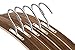 Wooden Suit/Coat hanger super stylish high-end walnut hanger with sturdy double screwed chrome hook and skirt/dress hooks underneath-Natural finishing-5pack