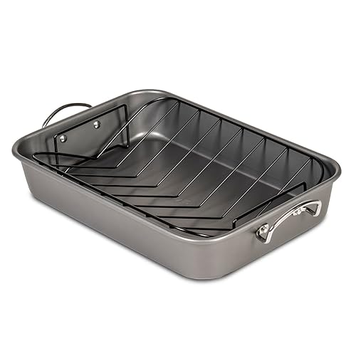 Glad Roasting Pan Nonstick 11x15 Heavy Duty Metal Bakeware Dish