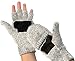 Loritta Warm Wool Knitted Gloves Convertible Fingerless Gloves With Mitten Cover