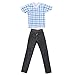 ASIV 4 Sets Boy Doll's Plaid Clothes Jacket Casual Trousers Outfit for Ken Fashionista Dolls, Clothing Accessories, Girls Christmas Birthday Gift