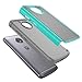 Tekcoo for Moto E4 Case, for 2017 Motorola Moto E 4th Generation Cute Case, [Tmajor] Shock Absorbing [Turqoise] Rubber Silicone & Plastic Scratch Resistant Bumper Grip Rugged Hard Cases Cover