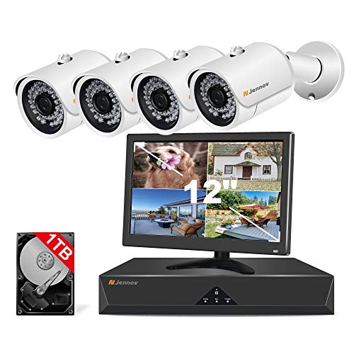 Jennov 3MP PoE Home Security Camera System with 4X Wired Outdoor PoE IP