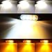 4PCS Ultra Thin Amber&White 4LEDs Warning Emergency Caution light Flash Strobe Light Bar Surface Mount For Car Van Truck Jeep Pickup,Motorcycle