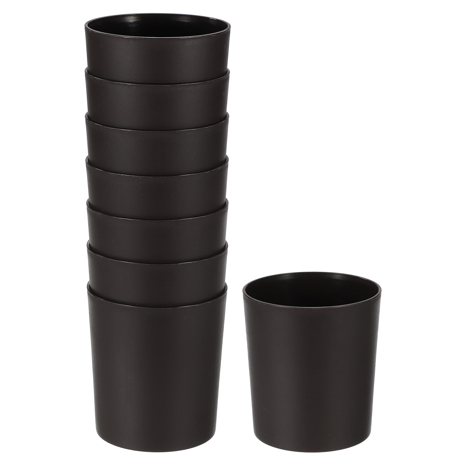 M METERXITY 8-Pack Plastic Plant Pots, 4 Inch Plastic Planters Round Flower Planter Containers Flower Pots for Indoor/Outdoor/Garden, Plant Holder [Coffee]