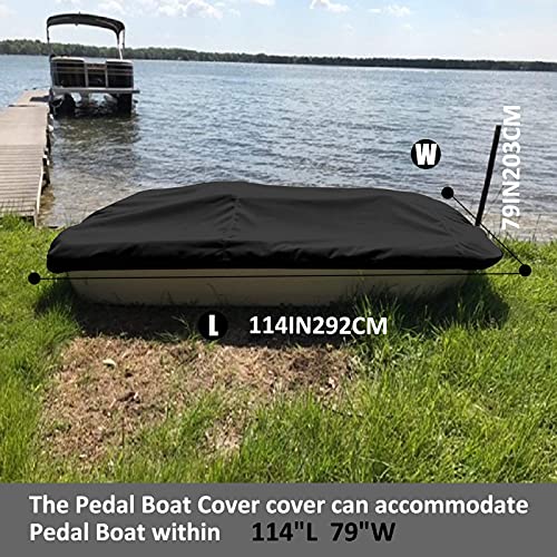 SoGuDio Pedal Boat Cover, 420D Waterproof Pedal Boat Mooring Cover fits