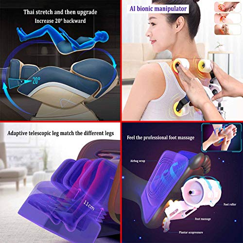 Full-Body-Massage-Chai-Zero-Gravity-Massage-Chair-LED-Tablet-OperationBluetooth-Surround-MusicSmart-Body-Type-DetectionFree-InstallationBlue