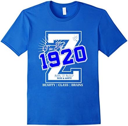 Men's I'M SO 1920!! ZETA INSPIRED !! BEAUTY AND BRAINS 2XL Royal Blue