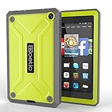Fire HD 6 Case - Poetic Fire HD 6 Case [Revolution Series] - [Heavy Duty] [Dual Layer] Complete Protection Hybrid Case with Built-In Screen Protector for Amazon Kindle Fire HD 6 Citron (3 Year Manufacturer Warranty From Poetic)