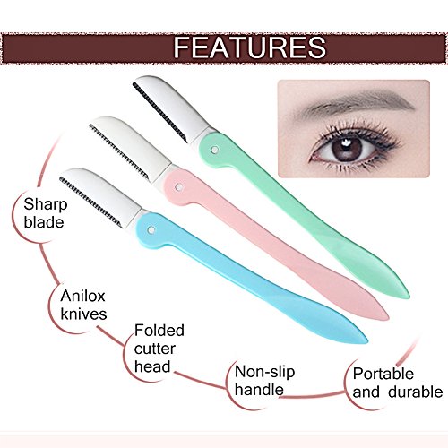 Eyebrow Trimmers, 3pcs Eyebrow Shaper Razors Shavers Shaving Grooming Trimmers - Thumbnail 3