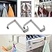 Tresbro Metal Over The Door Hook Z Shaped Clothes Hangers for Bathroom Kitchen Office 10 Pcs