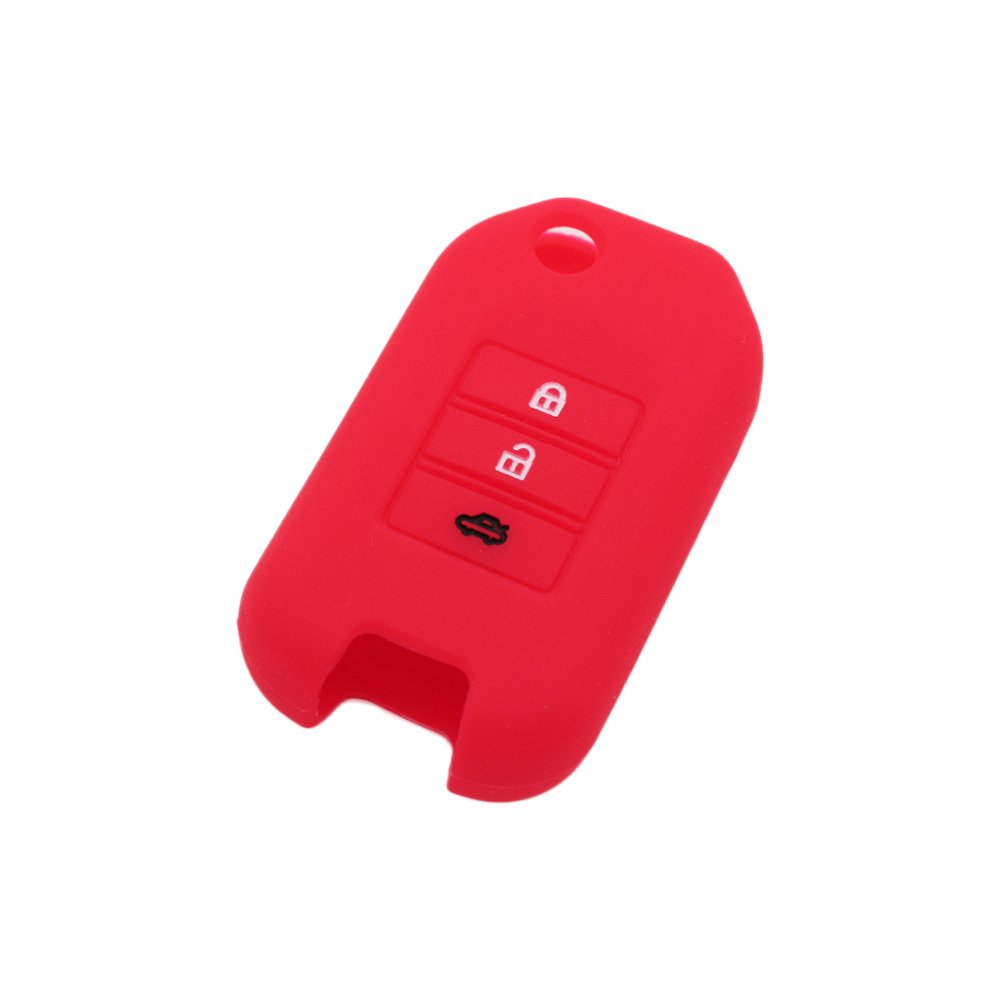 BROVACS Silicone Cover Protector Case Holder Skin Jacket Compatible with HONDA 3 Button Flip Remote Key Fob CV9202 Red