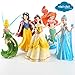 Princess Action Figure Play Set, Cartoon Favorite Princess Figures, Princess Action Figures, Favorite Moves Princess Set, Belle, Ariel, Tinker Bell, Snow White, Elza Birthday Cake Topper (Set of 5)