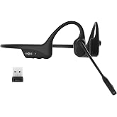 SHOKZ OpenComm2 UC Open-Ear Headset, USB-A Dongle, Noise-Canceling Mic | Zoom Certified；Bone Conduction Headphones；Mute Button for Work Calls and Meetings；16-Hour Battery Life &amp; Quick Charge