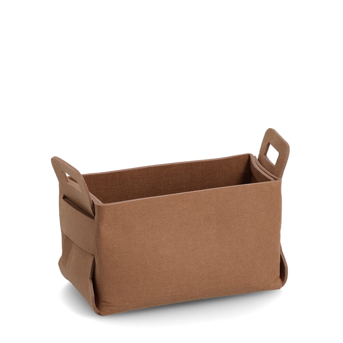 Zeller 14442 Storage Basket Felt Approx. 29 x 15 x 17.5 cm Cognac