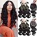 QTHAIR 12A Brazilian Body Wave 3 Bundles with Closure(20