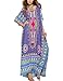 Women Bathing Suits Cover Up Ethnic Print Kaftan Beach Maxi Dress