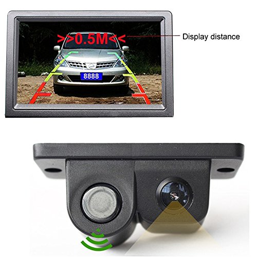 VIGORWORK Radar head combo intelligent night vision reversing camera CCD Car Camera Back Camera Backup Rearview Reverse Camera Front Rear View Camera