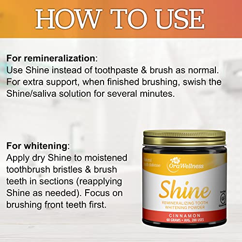 OraWellness Shine Remineralizing Tooth Powder with Hydroxyapatite