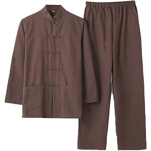 Pure Cotton Kung Fu Martial Arts Suit - Chinese Traditional Clothing Tang Suit Kung Fu Uniforms Grey-XXL