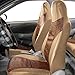 FH Group FH-PU160115 PU Textured High Back Leather Seat Covers, Brown/Beige (Airbag Compatible & Split Bench) W Fit Most Car, Truck, SUV, or Van