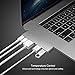 USB C Hub, Purgo Slim Aluminum Thunderbolt 3 USB C Adapter Dongle with 4K HDMI, 40 Gbps TB3 5K@60Hz， 100W Power Delivery and 2 USB 3.0 Ports for 2016/2017 MacBook Pro 13