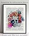 Upcycled Dictionary Wall Art Print - Vintage 8x10 Unframed Photo - Great Gift For Steampunk Lovers - Chic Home Decor - Floral Skull