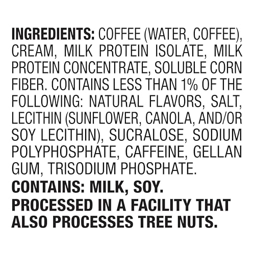 QUEST NUTRITION ICED COFFEE, VANILLA LATTE, 1G OF SUGAR, 10G OF PROTEIN, 90 CALORIES, 200MG OF CAFFEINE, 4 COUNT