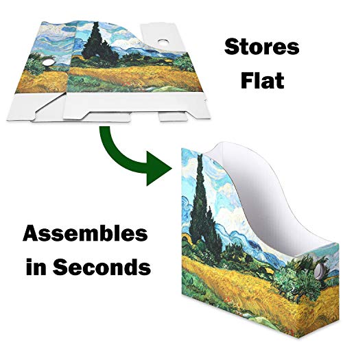 Dunwell Magazine File Holders (6 Pack, Impressionist Art), Decorative