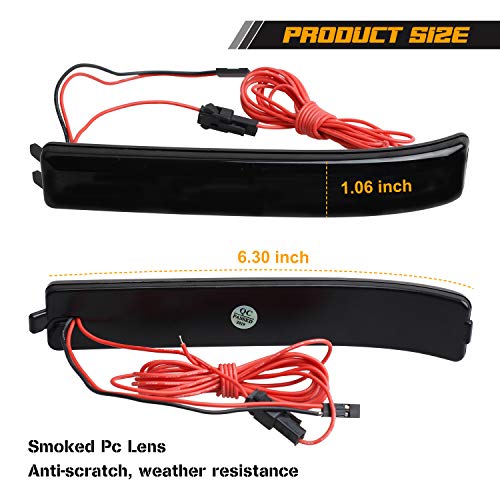 RUXIFEY Sequential Switchback Side Mirror Reflector LED Turn Signal Light Smoked lens Compatible with 2009 to 2014 Ford F150 - Thumbnail 4