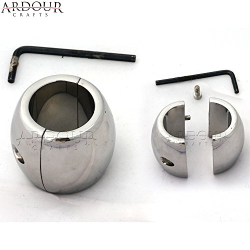 Stainless Steel Metal Testicle Ball, Scrotum Stretcher, Ball Weigh 17 oz Oval Shape