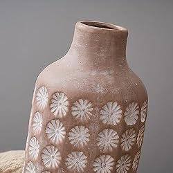 LUKA Ceramic Rustic Farmhouse Vase,10 inch