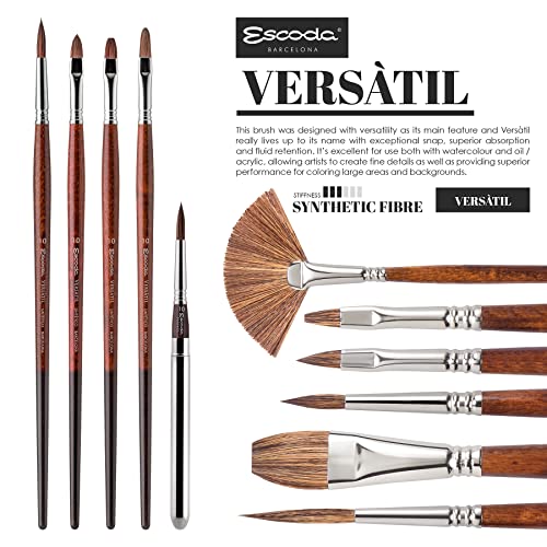 Escoda 1548/3 Versatil Series Artist Watercolor Travel 3 Brush Set, Synthetic Kolinsky Pricepulse